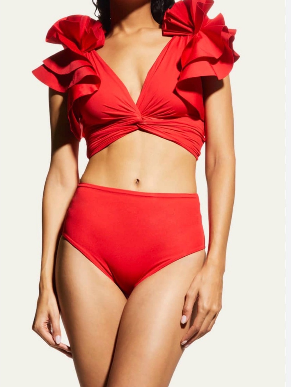 Tuckernuck Maygel Coronel Kai Two-Piece Flutter-Sleeve Bikini Set NWT